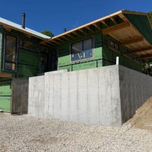 Custom built home under construction in Dorset, Vermont